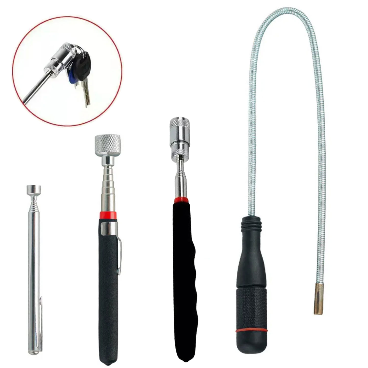 Fishing Rod Travel - Varilla de Recogida Ajustable, Herramienta Magnética