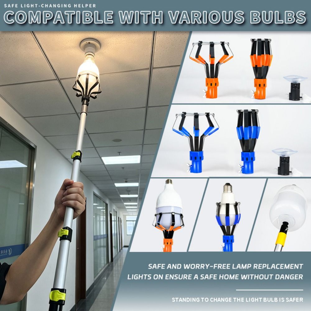 Fishing Rod Telescopic - Cambiador de bombillas profesional, barra telescópica
