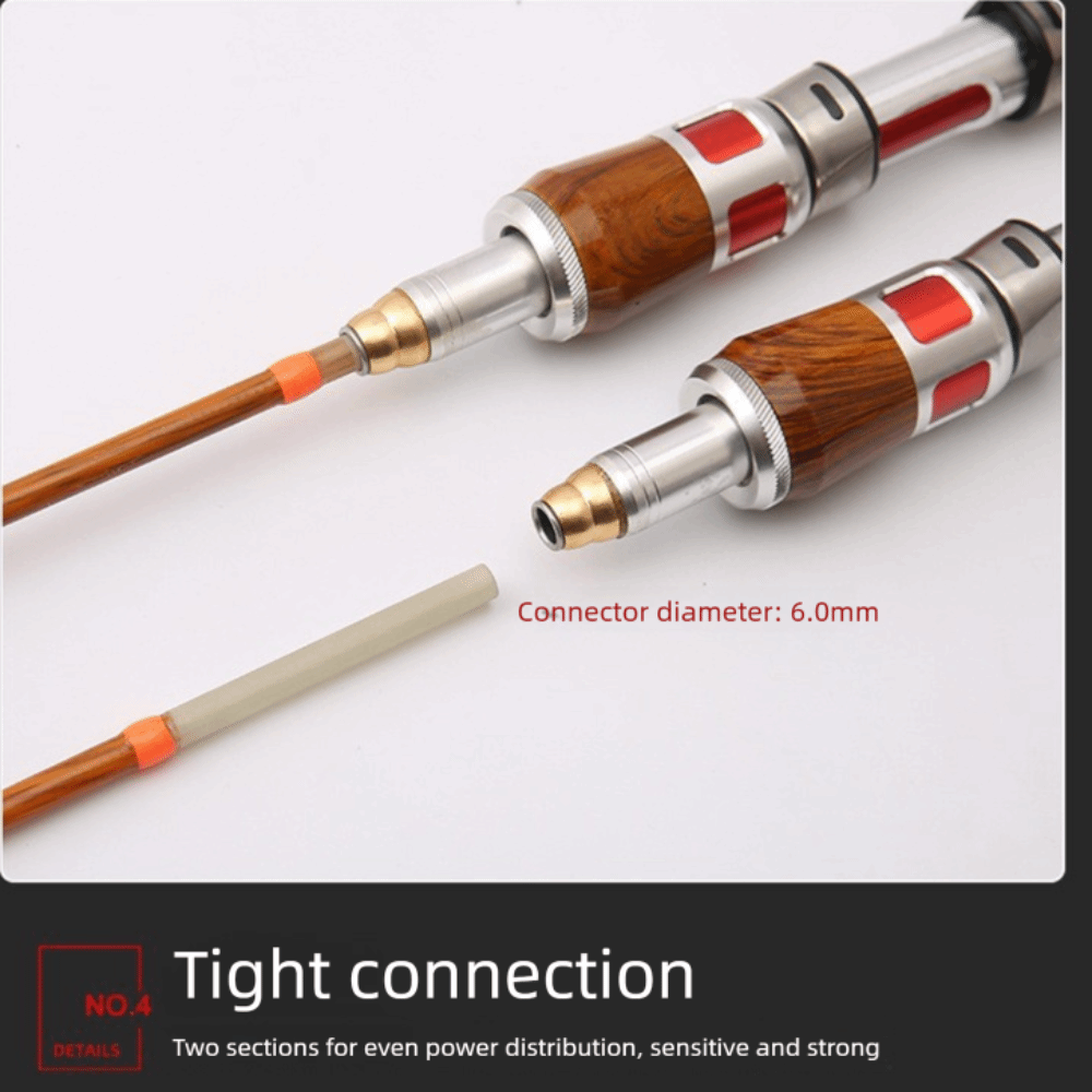 Fishing Rod Carbon Fiber - Caña de Pescar Giratoria de 4