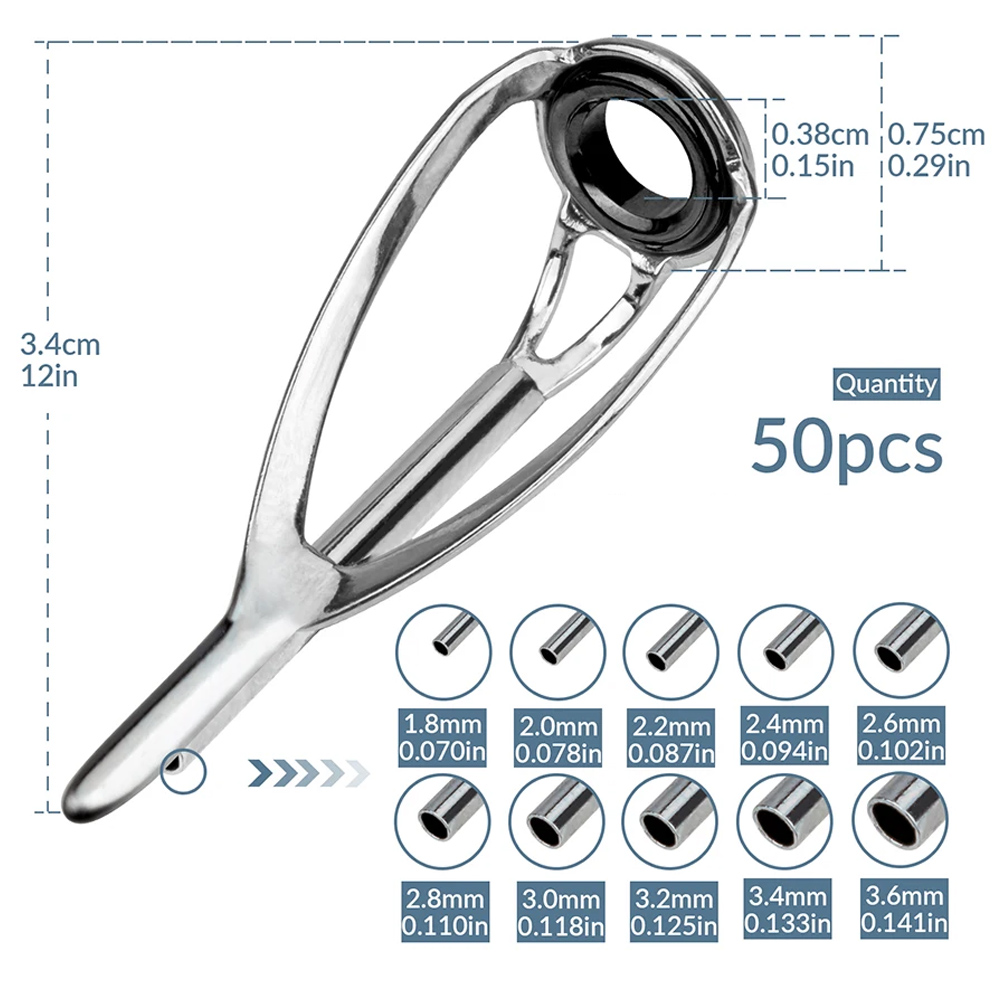 Fishing Rod Tip Replacement - THKFISH 50 Uds guías de caña