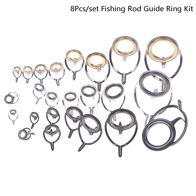 8 Uds aparejos de pesca Kit de - Fishing Rod Guide Replacement reseña y precio