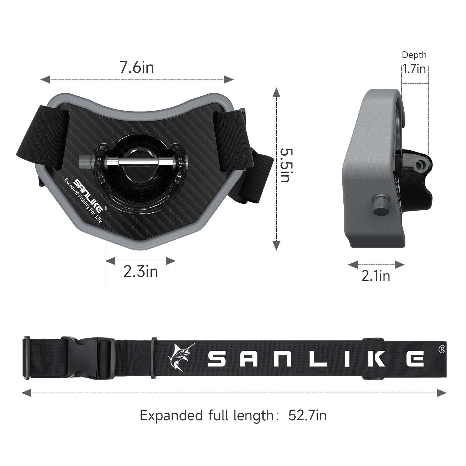 SANLIKE cinturón de lucha de p - Fishing Rod Carbon Fiber reseña y precio