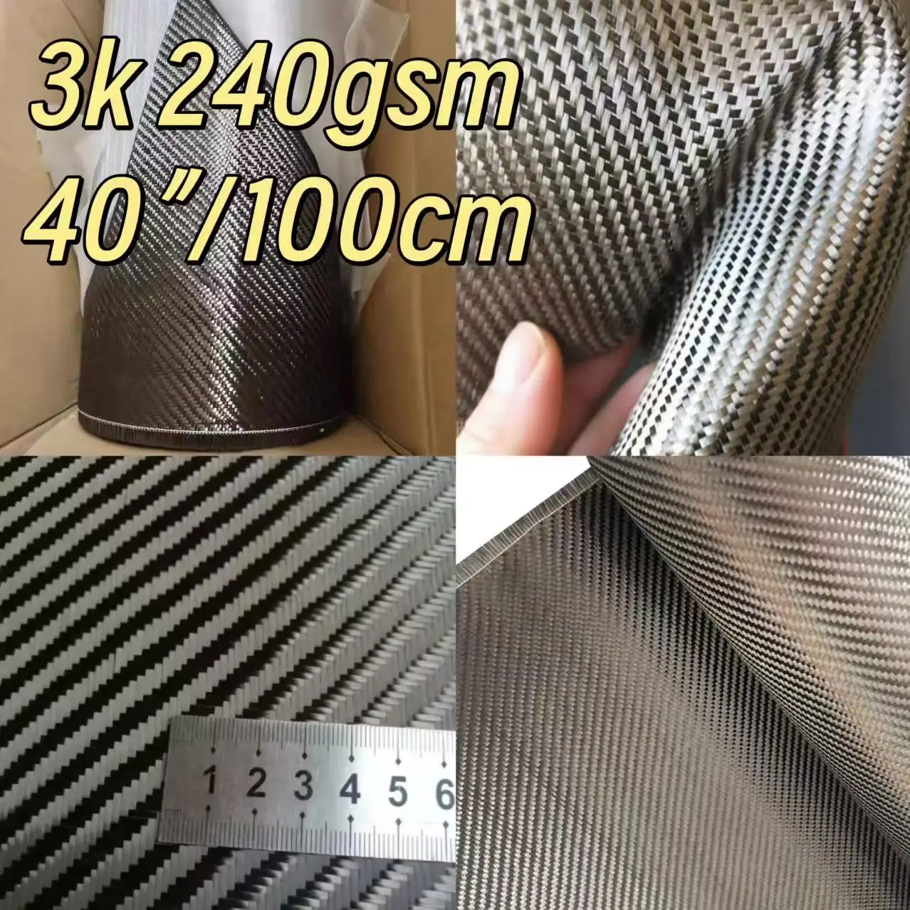 Tela de fibra de carbono real  - Fishing Rod Carbon Fiber reseña y precio