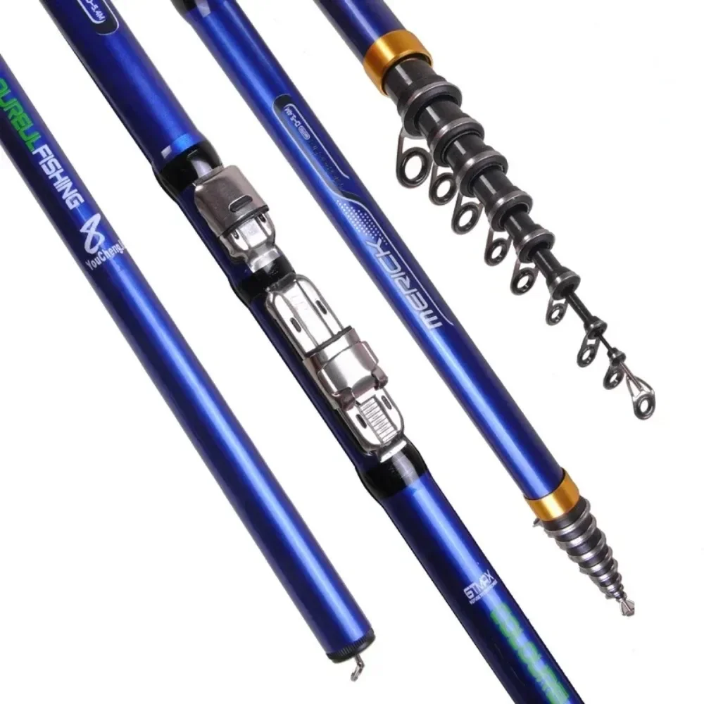 Caña de pescar giratoria de fi - Fishing Rod Surf reseña y precio