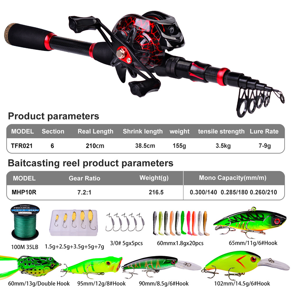 Combo de Caña y Carrete de Pes - Fishing Rod Carbon Fiber reseña y precio