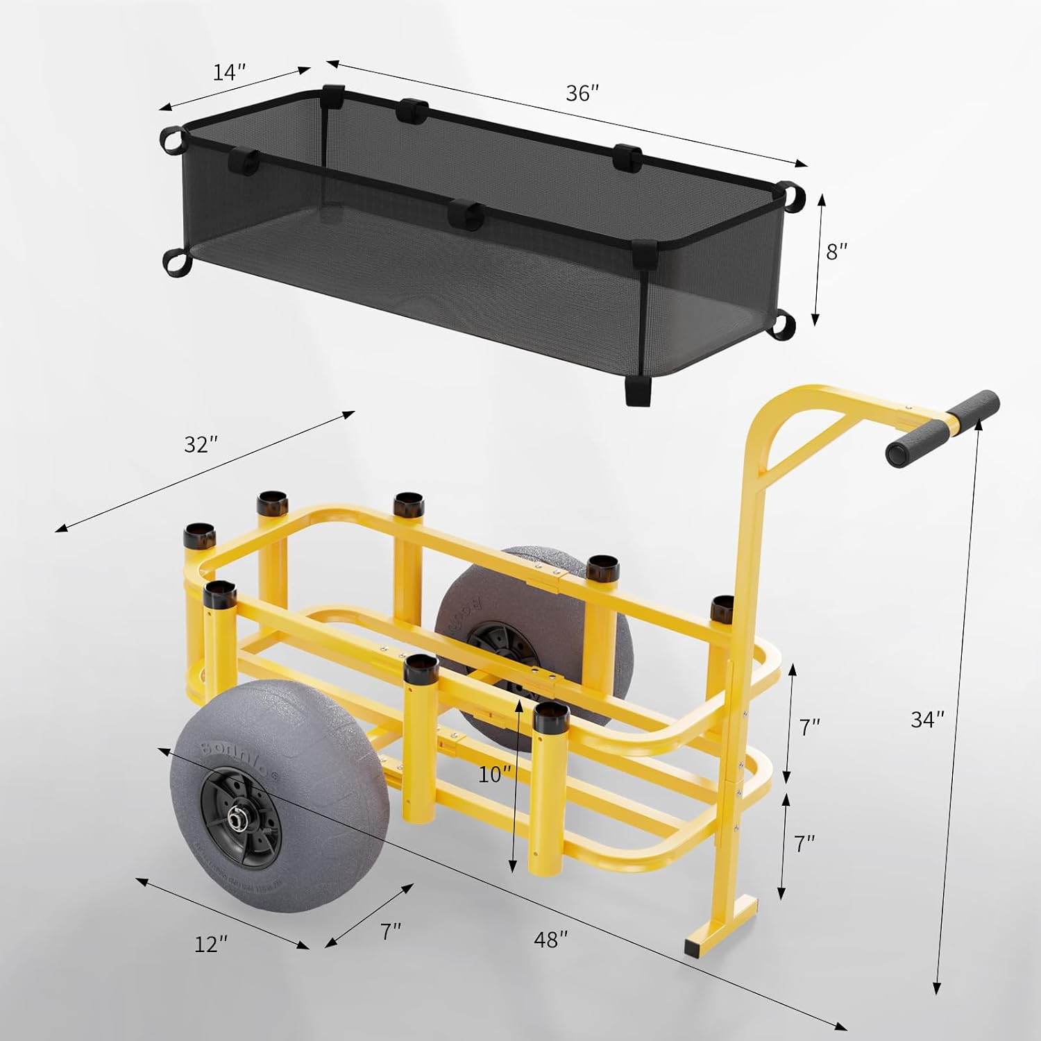 Carrito de Pesca Plegable para - Fishing Rod Holder reseña y precio