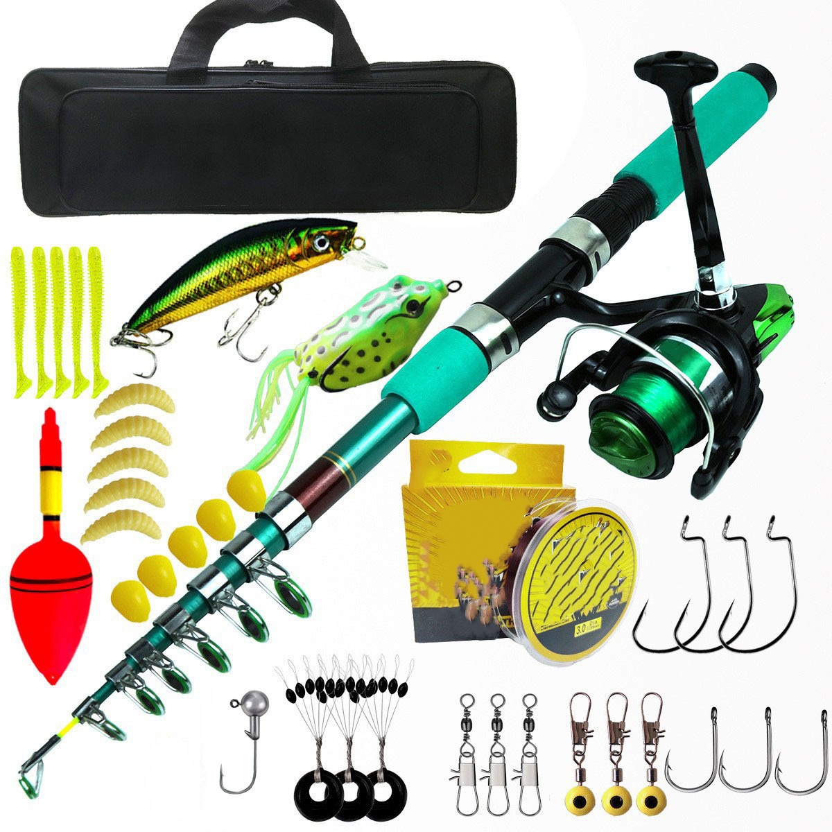 Caña de Pescar Telescópica Por - Fishing Rod Telescopic reseña y precio